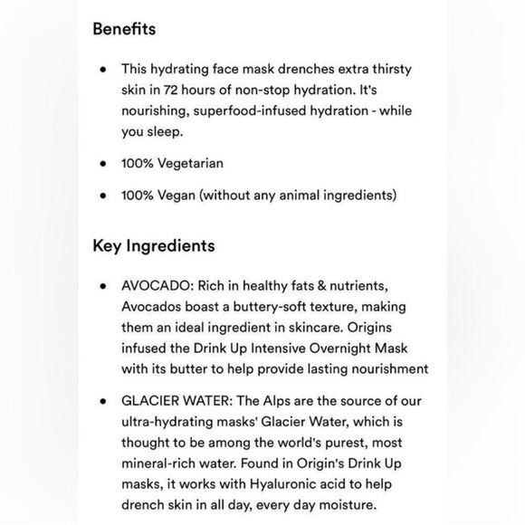 $5 🌙 Origins Drink Up Intensive Overnight Hydrating Mask - Picture 4 of 5